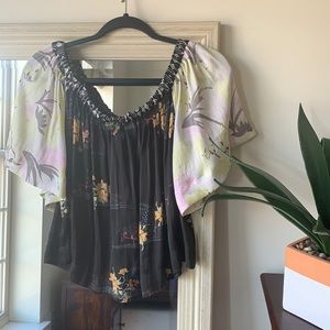 FREE PEOPLE silky off the shoulder top (small) ✨